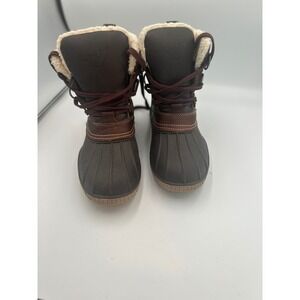 Baffin Yellowknife Womens Winter Boots Brown Leather Duck Boots CANA-W001 Size 8